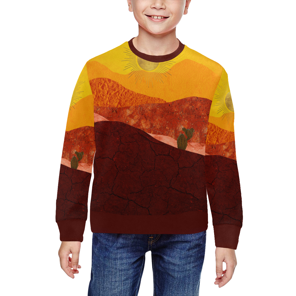 In The Desert All Over Print Crewneck Sweatshirt for Kids (Model H29)