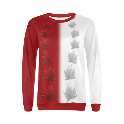 Canada Sweatshirts 2 Tone Women's All Over Print Crewneck Sweatshirt for Women (Model H18)