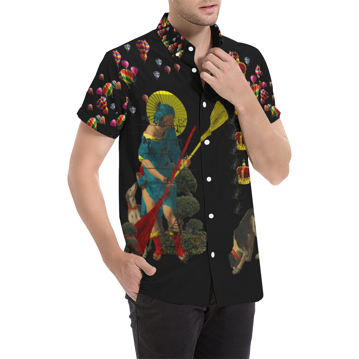 PASSING OUT THE BROOMS IV Men's All Over Print Short Sleeve Shirt (Model T53)