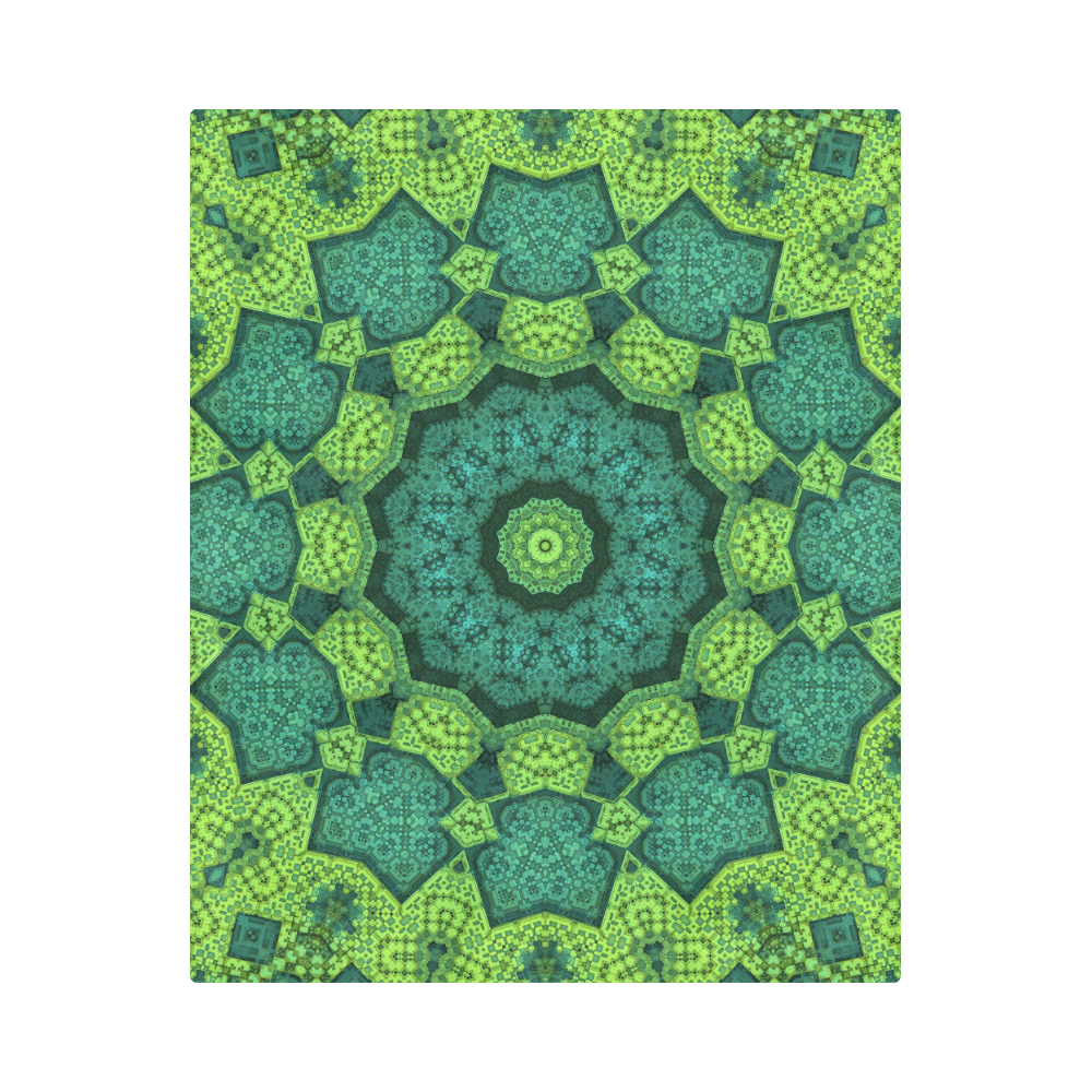 Green Theme Mandala Duvet Cover 86"x70" ( All-over-print)