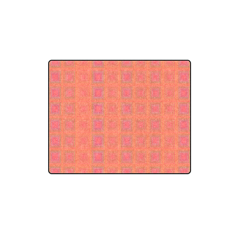 Pale pink golden multiple squares Blanket 40"x50"