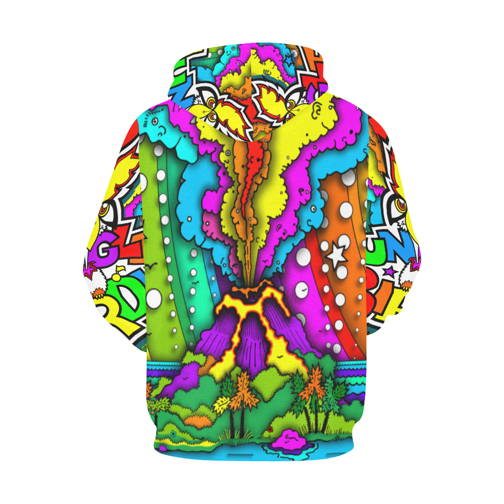 ITEM 35 _ HOODIE - TINY ISLAND / LOGO All Over Print Hoodie for Men (USA Size) (Model H13)