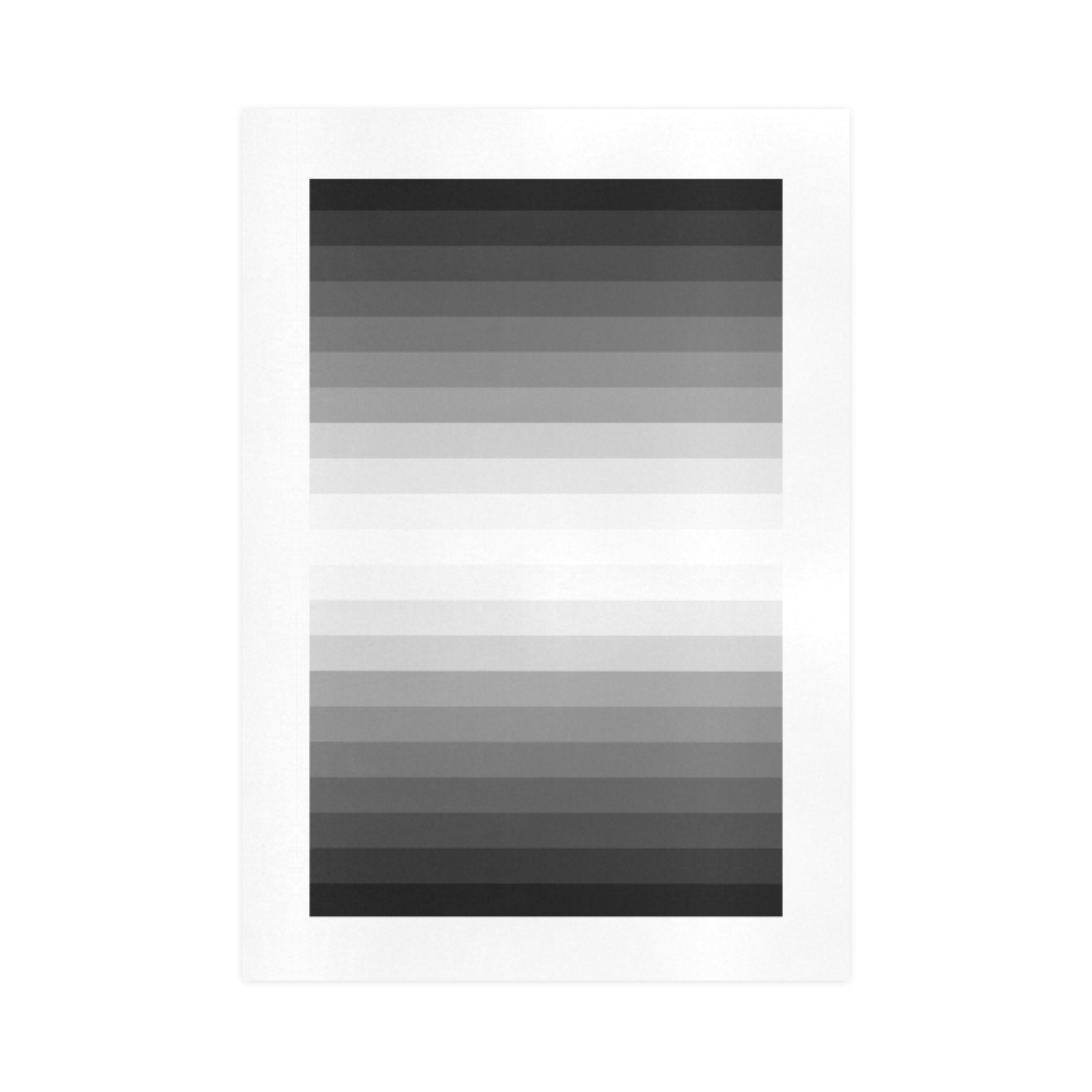 Grey, black, white multicolored stripes Art Print 16‘’x23‘’