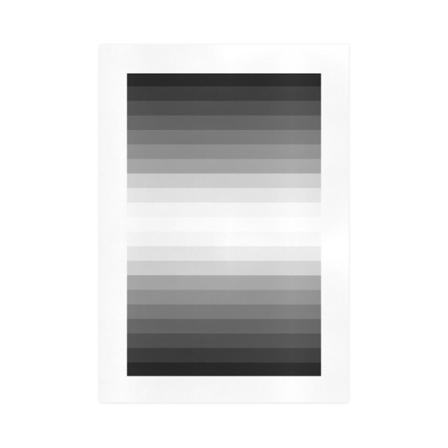 Grey, black, white multicolored stripes Art Print 16‘’x23‘’