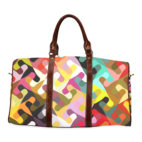 Colorful shapes Waterproof Travel Bag/Small (Model 1639)