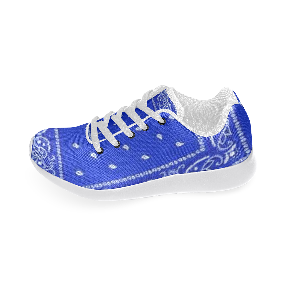 Blue Bandana Women-White Women’s Running Shoes (Model 020)