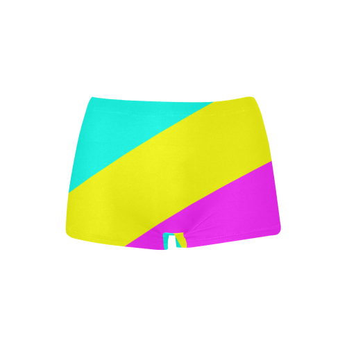 Bright Neon Colors Diagonal Women's All Over Print Boyshort Panties (Model L31)