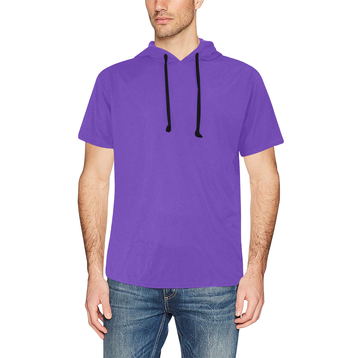 MBF hoodie purple All Over Print Short Sleeve Hoodie for Men (Model H32)