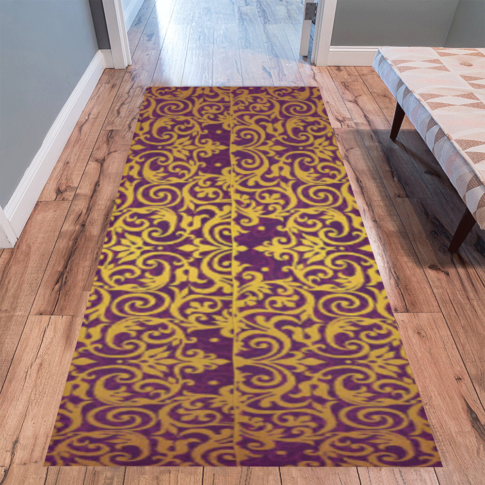 Gorgeous Seamless purple area rug 10x3x3 Area Rug 9'6''x3'3''