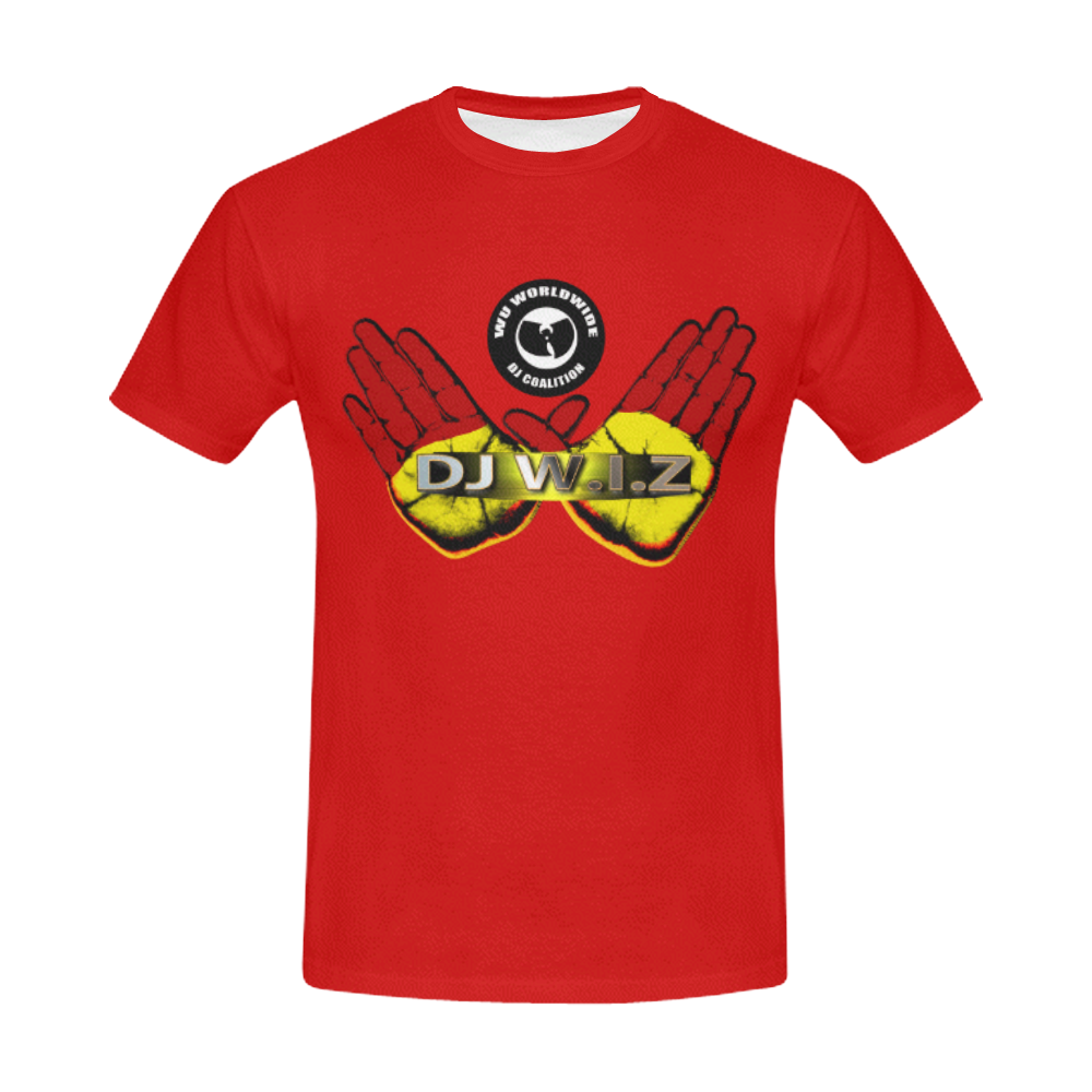 Wu Worldwide DJ Coalition DJ WIZ RED All Over Print T-Shirt for Men (USA Size) (Model T40)