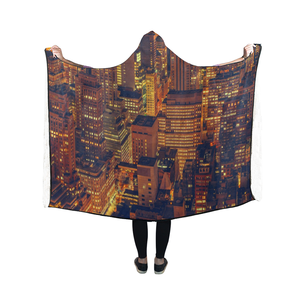 NYC LARGE Hooded Blanket 50''x40''
