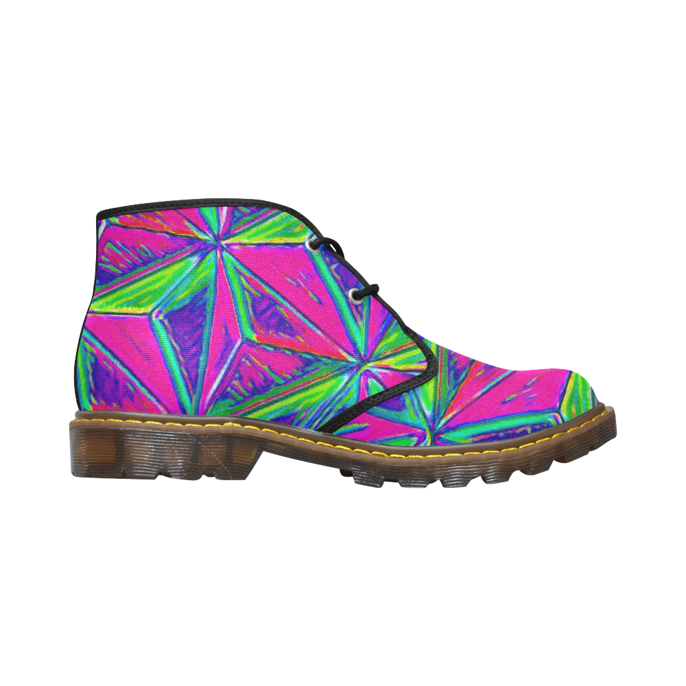 Vivid Life 1D  by JamColors Women's Canvas Chukka Boots/Large Size (Model 2402-1)