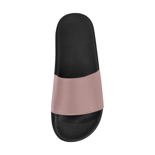 color rosy brown Men's Slide Sandals (Model 057)