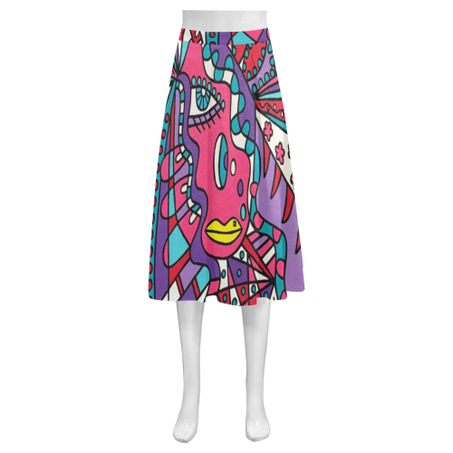 Tickled Mnemosyne Women's Crepe Skirt (Model D16)