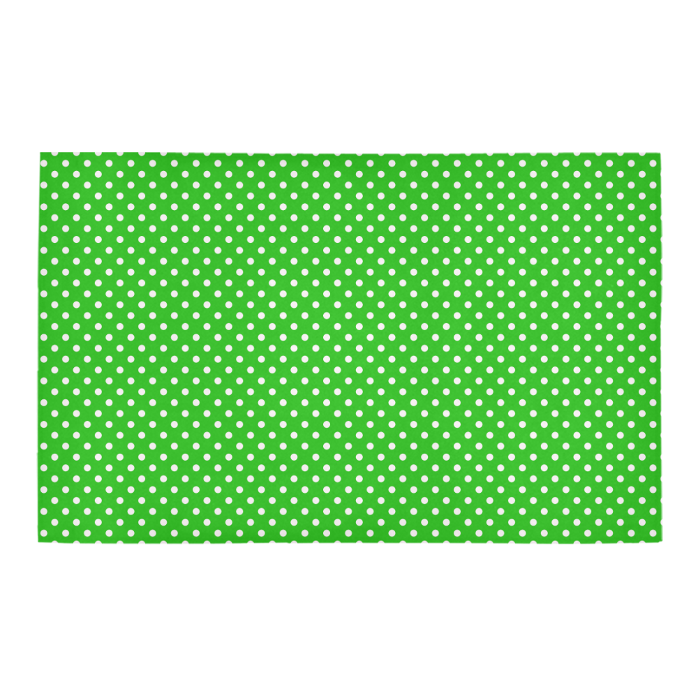 Green polka dots Bath Rug 20''x 32''