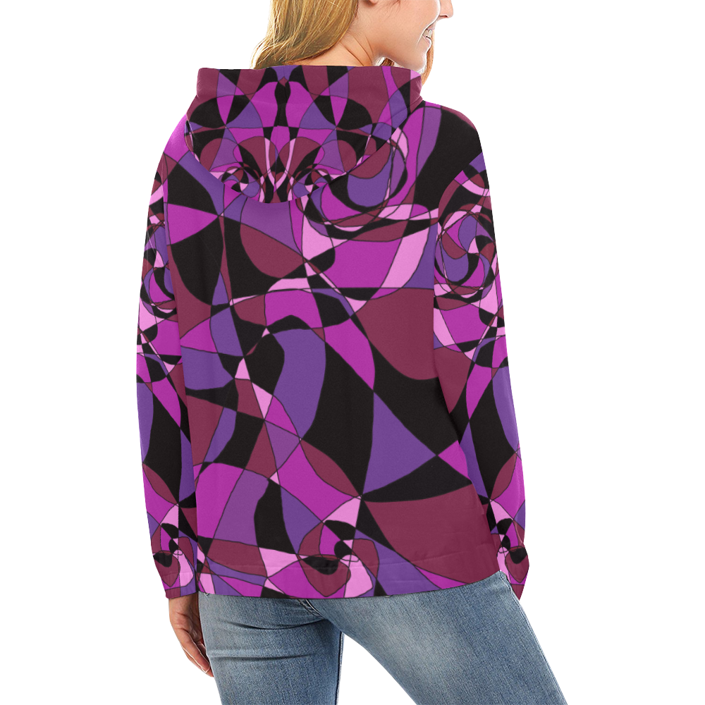 Abstract Design #6 All Over Print Hoodie for Women (USA Size) (Model H13)