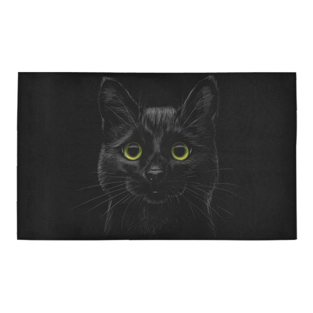 Black Cat Azalea Doormat 30" x 18" (Sponge Material)