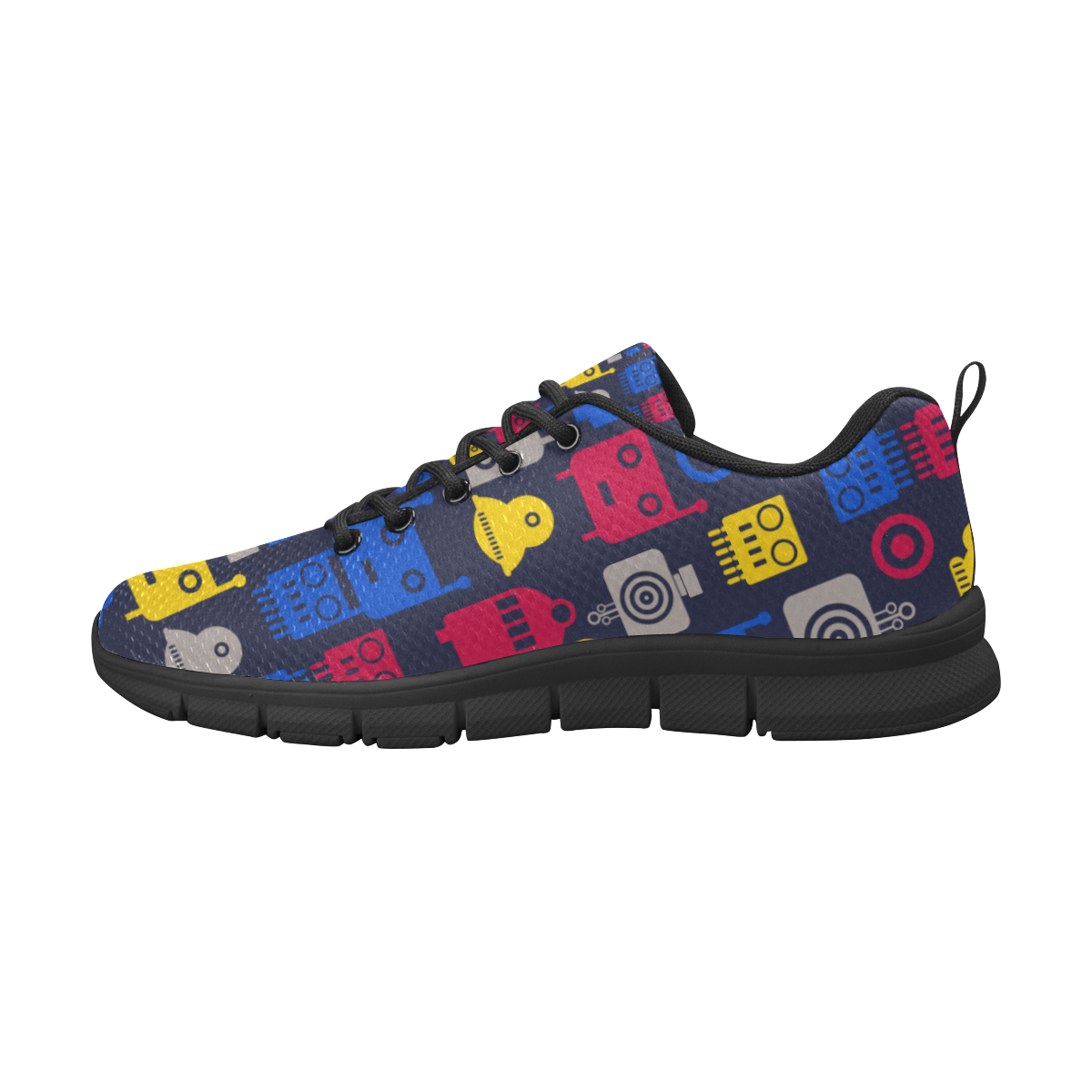 Cartoon Robots Women's Breathable Running Shoes/Large (Model 055)