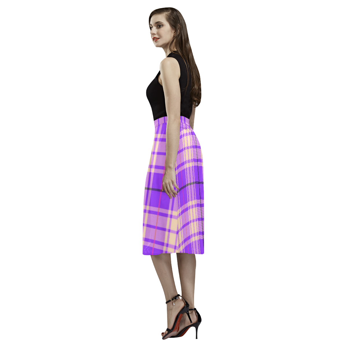 PINK TARTAN 6 Aoede Crepe Skirt (Model D16)