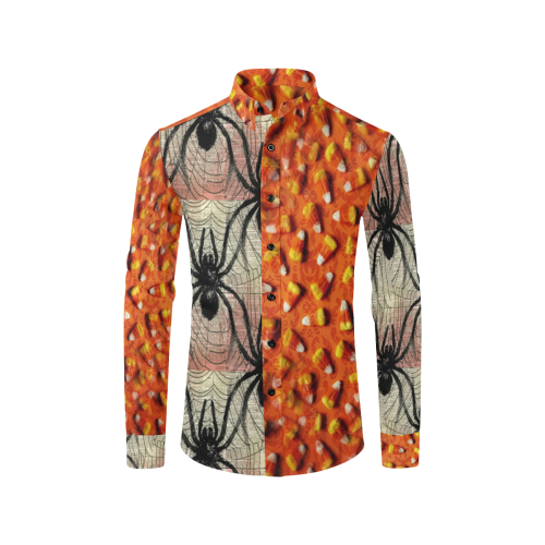 Spider Candy Corn by Artdream Men's All Over Print Casual Dress Shirt (Model T61)