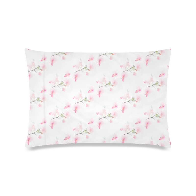 Pattern Orchidées Custom Zippered Pillow Case 16"x24"(Twin Sides)
