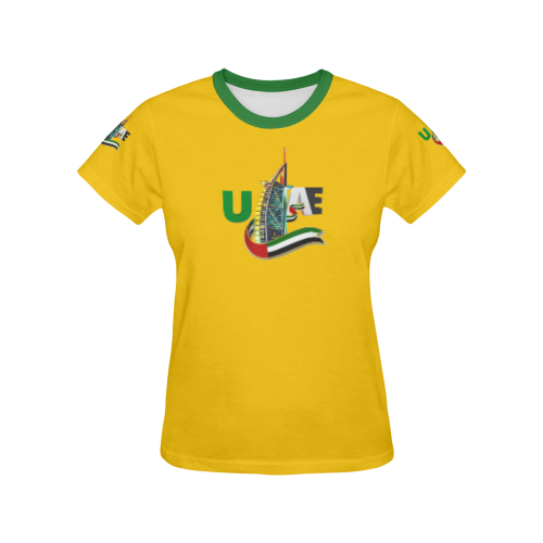 UAE All Over Print T-shirt for Women/Large Size (USA Size) (Model T40)