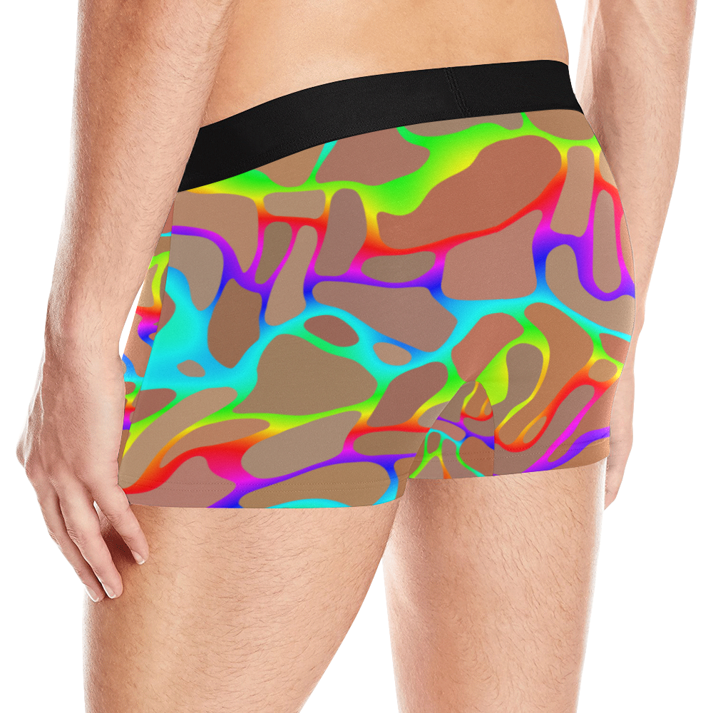 Colorful wavy shapes Men's All Over Print Boxer Briefs (Model L10)