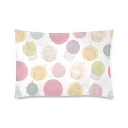 Colorful Cupcakes Custom Zippered Pillow Case 20"x30" (one side)