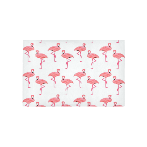 Classic Pink Flamingo Tropical BeachPattern Area Rug 5'x3'3''