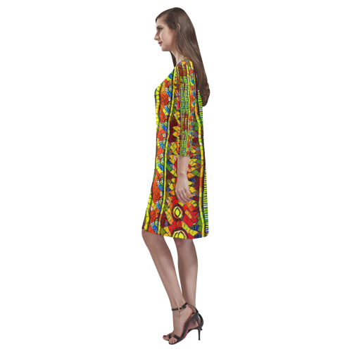 Cool Sunset4 Rhea Loose Round Neck Dress(Model D22)