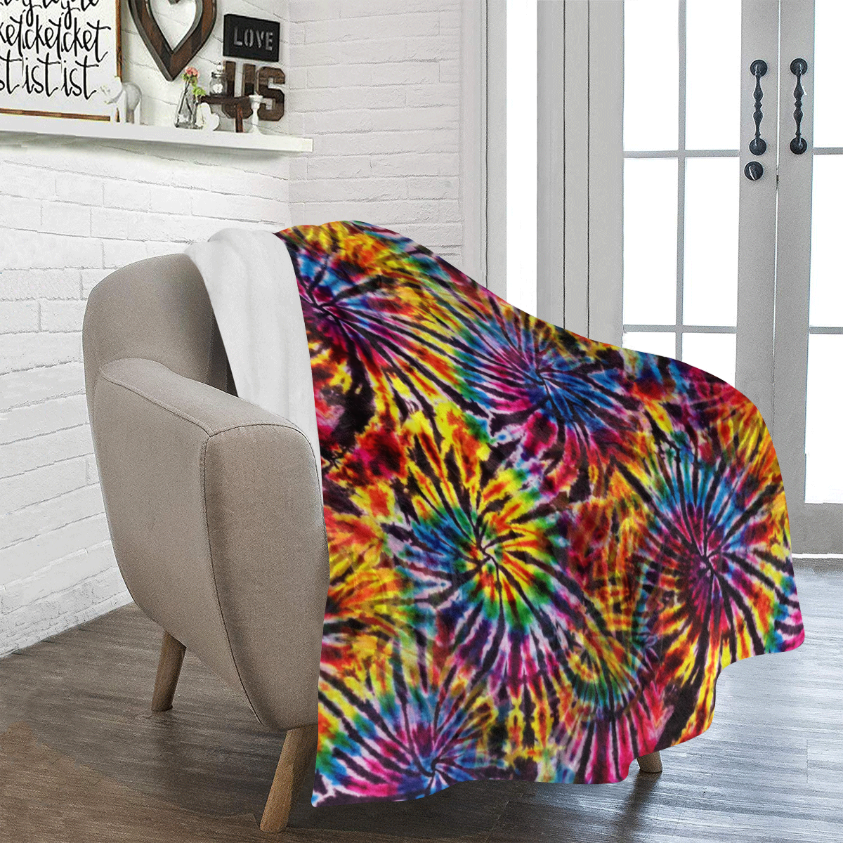 Eye Candy Tie Dye Ultra-Soft Micro Fleece Blanket 50"x60"