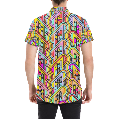 Colors by Popart Lover Men's All Over Print Short Sleeve Shirt (Model T53)