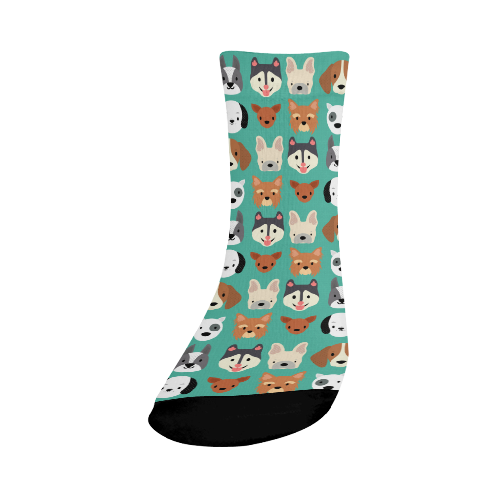 Dog faces pattern Crew Socks