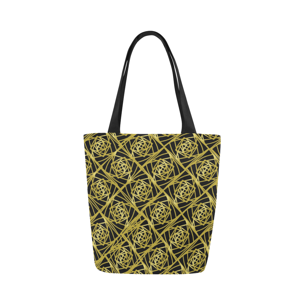 Gold Lining Canvas Tote Bag (Model 1657)