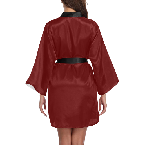 color blood red Long Sleeve Kimono Robe
