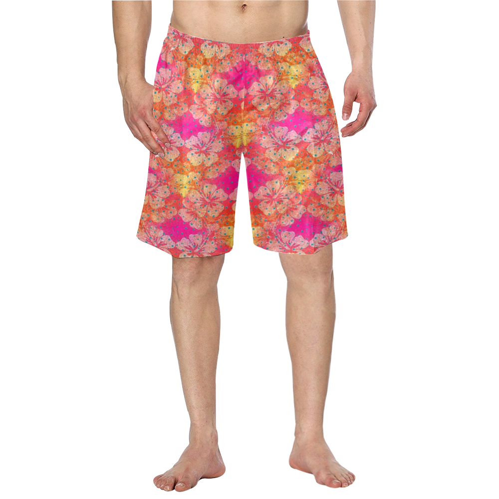 Hawai Pattern by K.Merske Men's Swim Trunk (Model L21)
