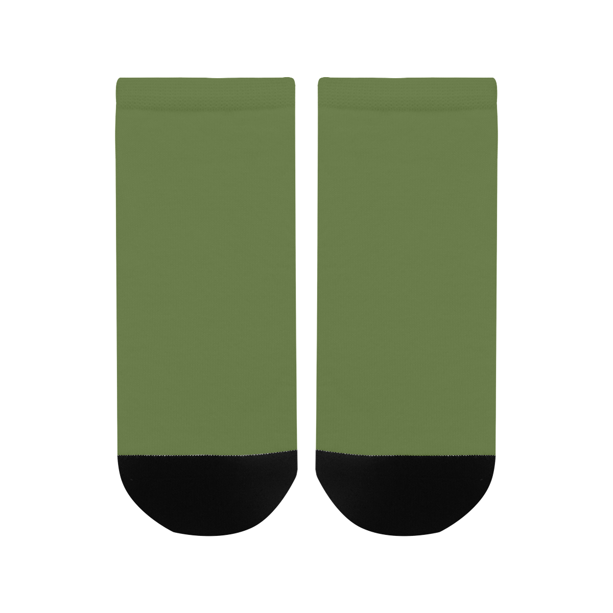 color dark olive green Men's Ankle Socks