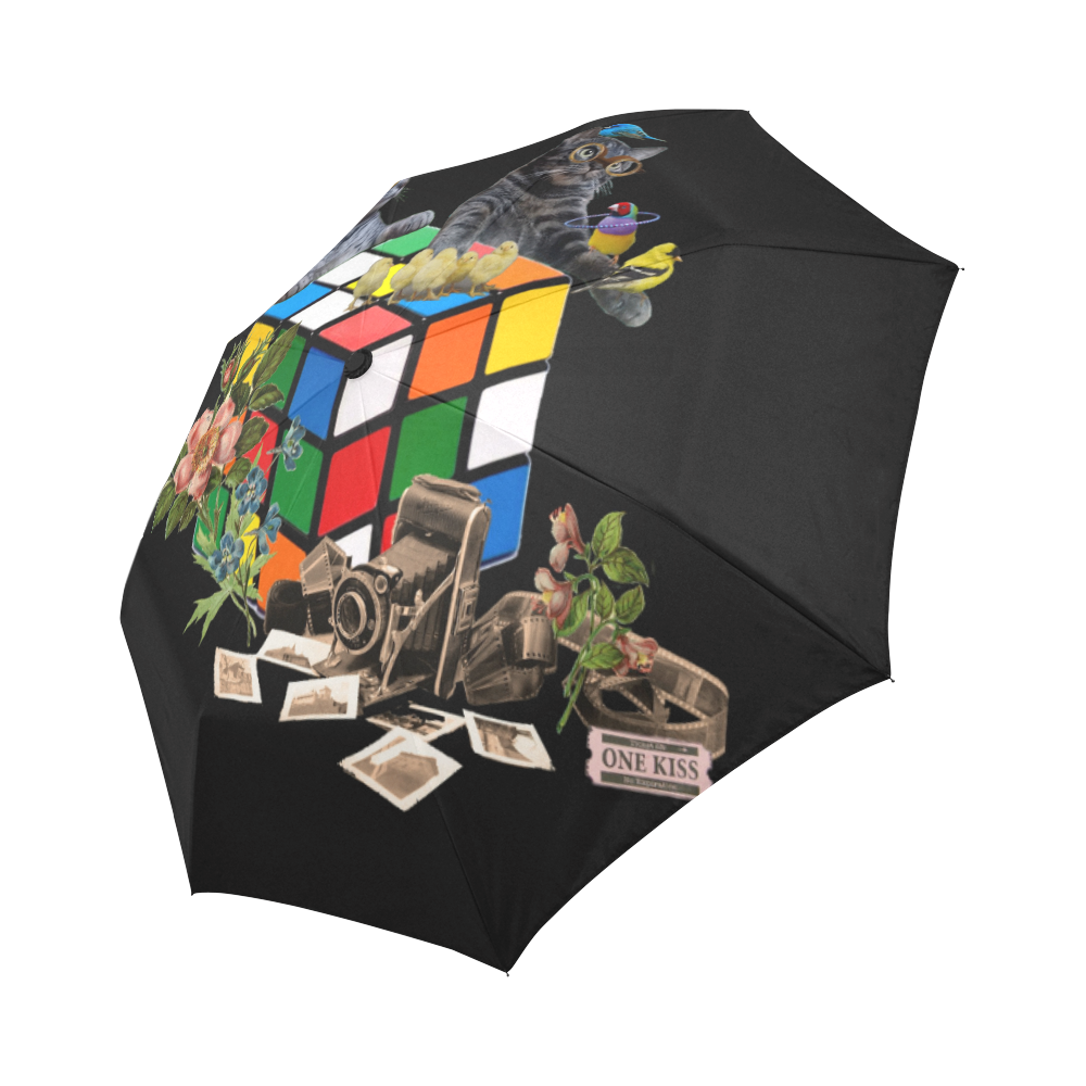 Les Chats d'Evelyne Auto-Foldable Umbrella (Model U04)