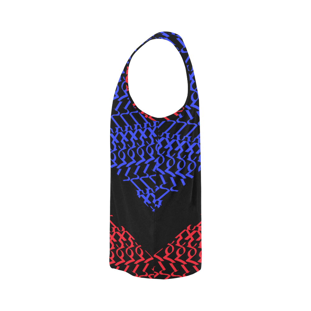 NUMBERS Collection 1234567 "Reverse" Split All Over Print Tank Top for Men (Model T43)