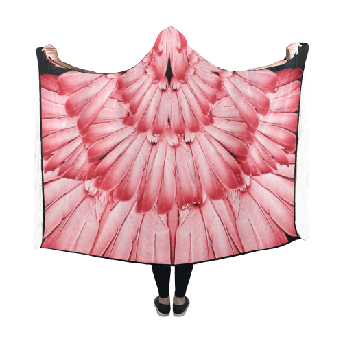 bird8-deep v neck back Hooded Blanket 60''x50''