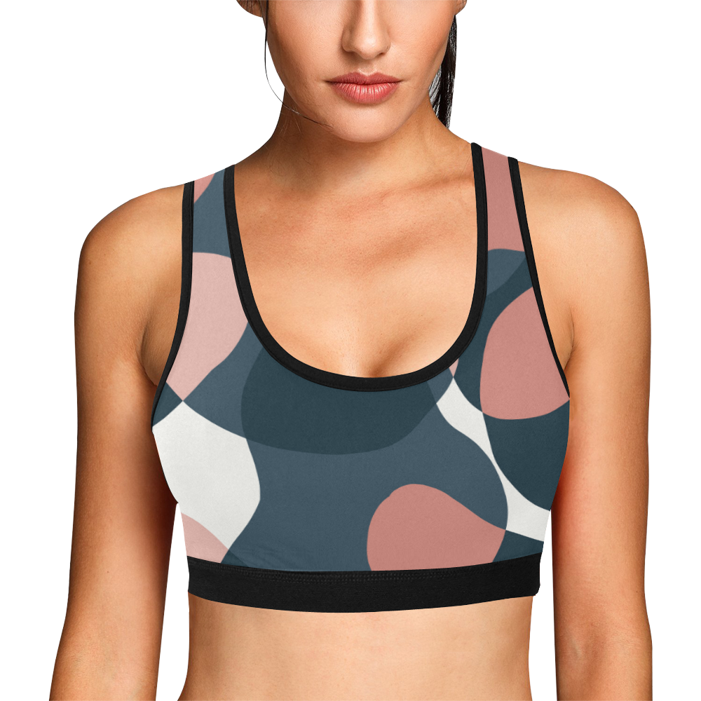 Abstract Women's All Over Print Sports Bra (Model T52)