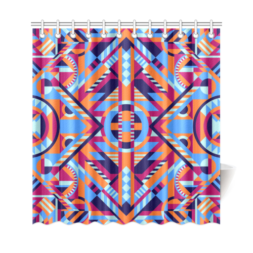 Modern Geometric Pattern Shower Curtain 69"x72"