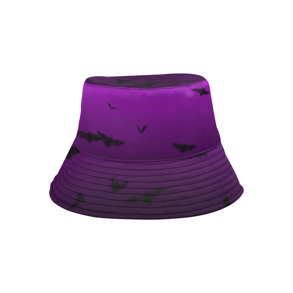 Purple Gothic Bat All Over Print Bucket Hat