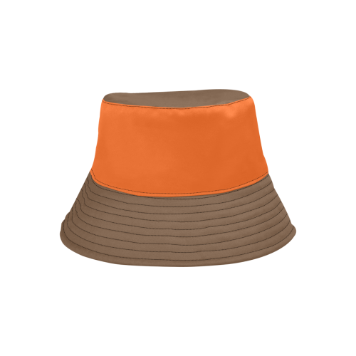 solid colors brown and orange All Over Print Bucket Hat