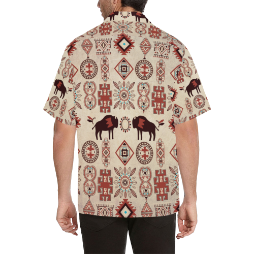 American Native Buffalo Hawaiian Shirt (Model T58)