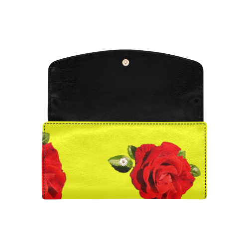 Fairlings Delight's Floral Luxury Collection- Red Rose Women's Flap Wallet 53086c15 Women's Flap Wallet (Model 1707)
