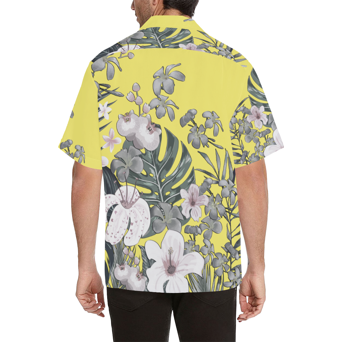 Yellow Aloha-3 Shirt 479 Hawaiian Shirt (Model T58)