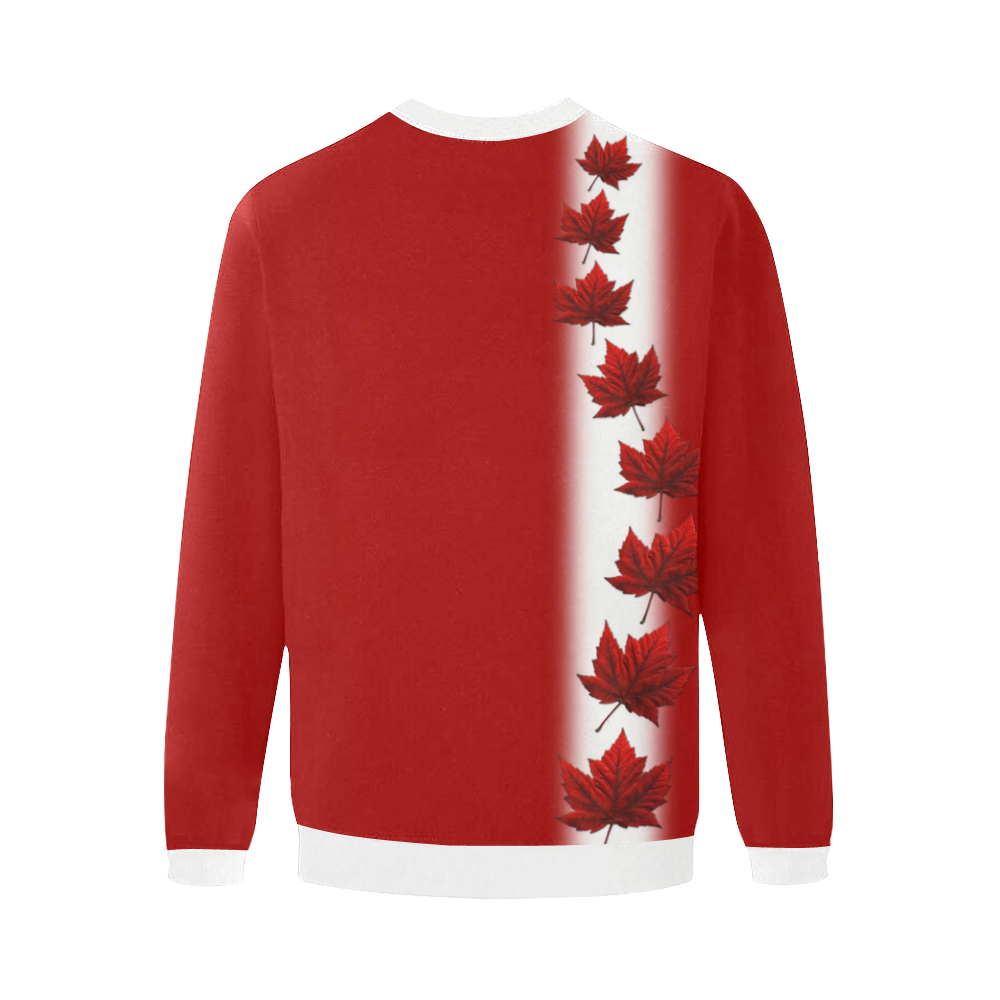 Canada Souvenir Sweatshirts Winter Print Men's Oversized Fleece Crew Sweatshirt (Model H18)