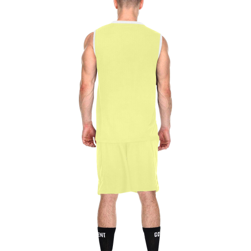 color canary yellow All Over Print Basketball Uniform