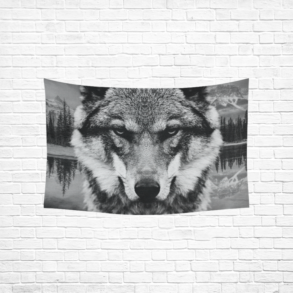 Wolf Animal Nature Cotton Linen Wall Tapestry 60"x 40"